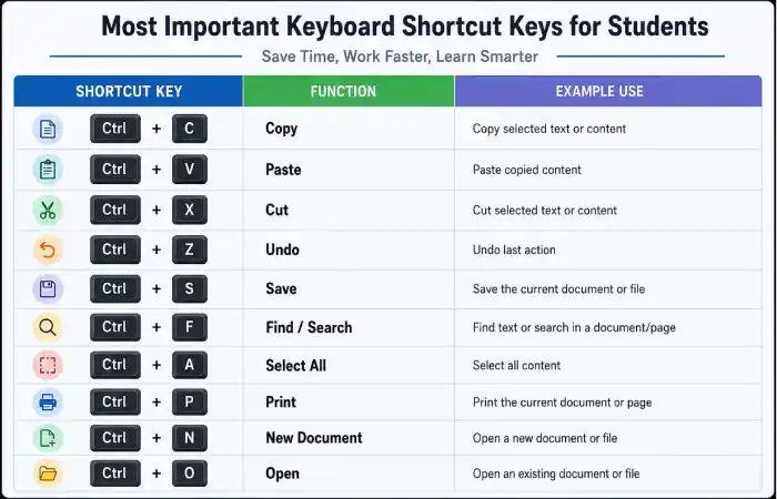 keyboard-shortcut-keys-for-students what is