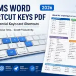 ms word shortcut keys pdf