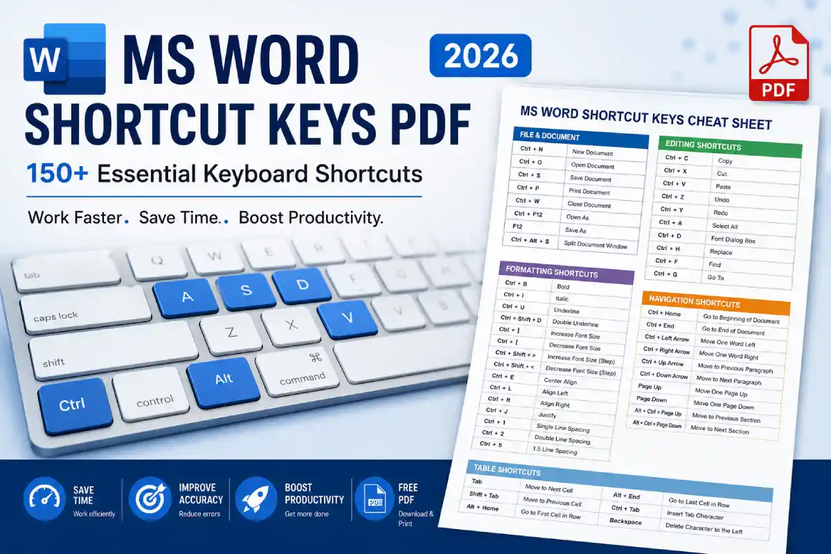 ms word shortcut keys pdf