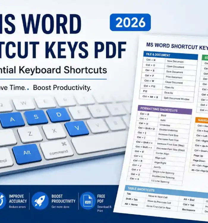 ms word shortcut keys pdf